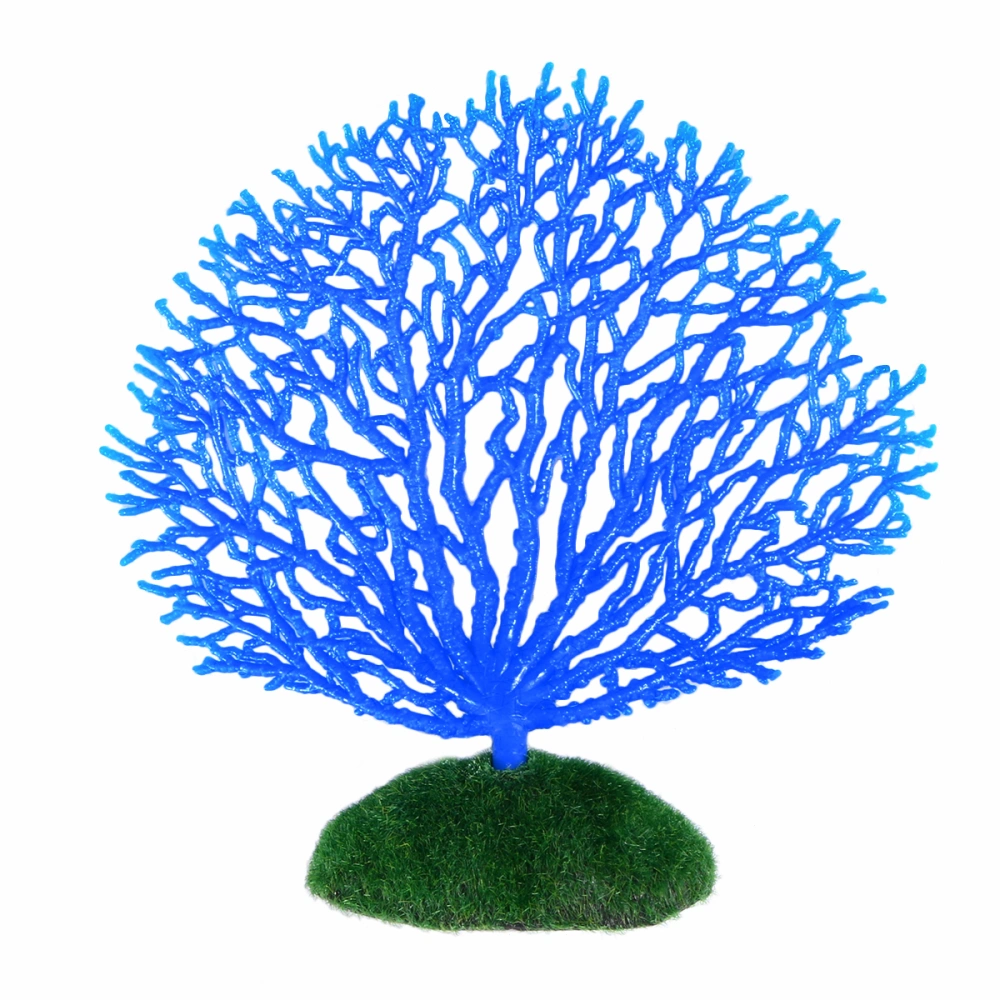 Artificial Coral Ornament Decoration for Aquarium Fish Tank (Blue)