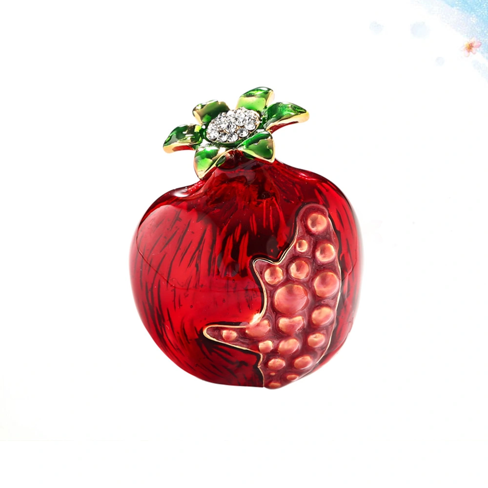 Alloy Krytal Studded Pomegranate Drop Oil Brooch Creative  Decoration for Woman