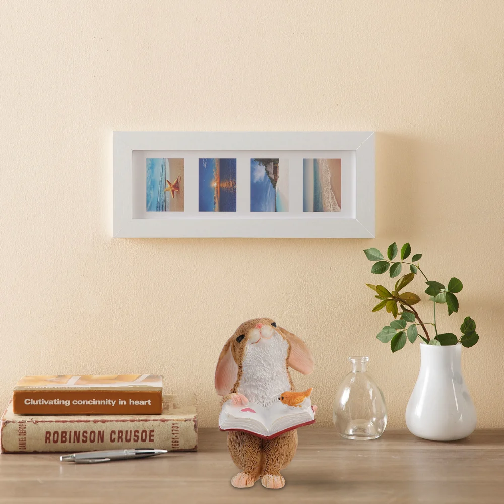 Bunny Reading A Book Adorable Lovely Easter Party Decoration Rabbit Bunny