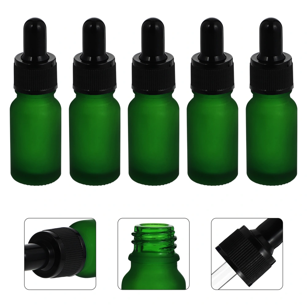 10Pcs Frosted Glass Bottle Essential Oil Dropper Bottle Travel Liquid Dispenser