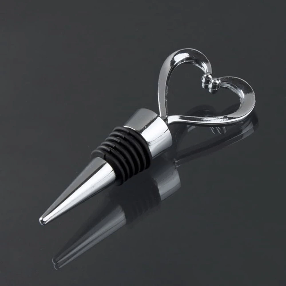 Zinc Alloy Heart-Shaped Wine Bottle Stopper