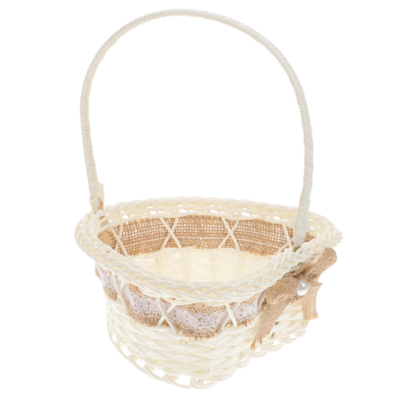Wedding Basket Petal Storage Basket Handheld Flower Basket Heart Shape Basket