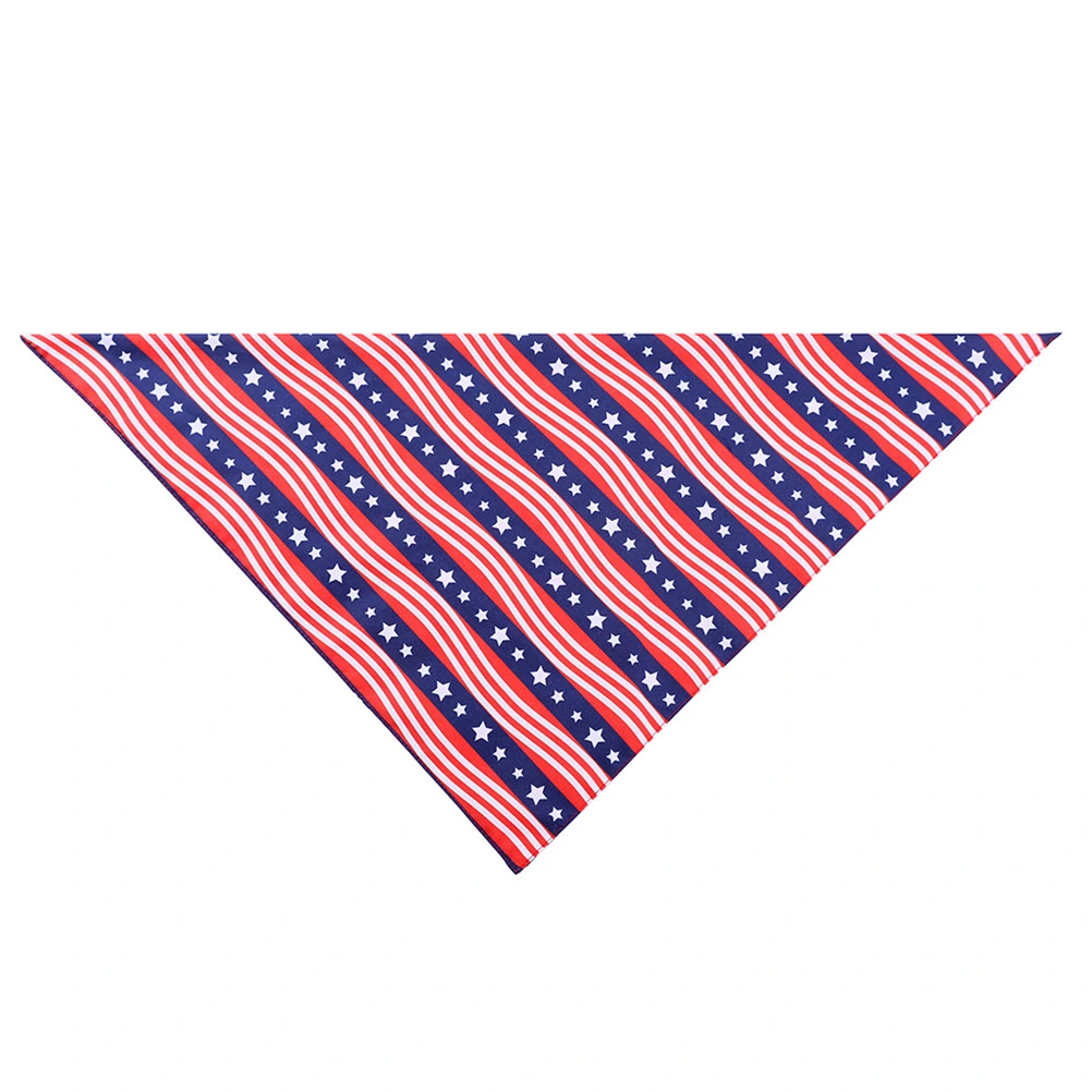 1pc Pentagram Stripes Pattern Pet Bandana Triangle Dog Saliva Towel Pet Supplies Pet Scarf Dog Saliva Towel