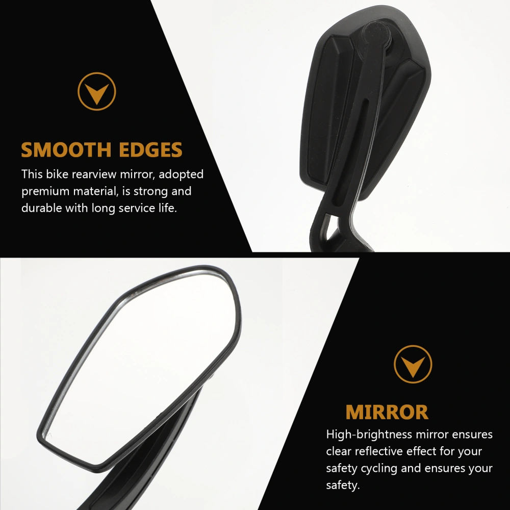 1 Pair of Bike Rearview Mirror 360 Degree Rotation Mirror Bike Reflector