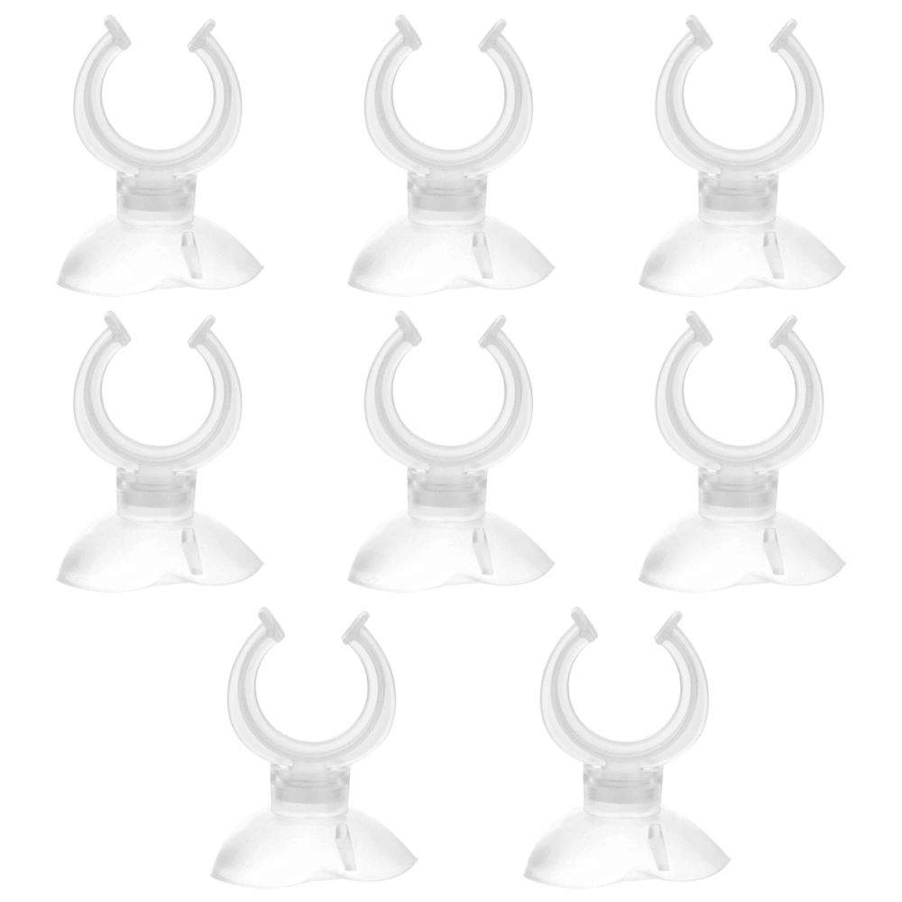 8pcs Plastic Clamp Suction Cup Open Transparent Fixing Suction Cup for Aquarium Fish Tank