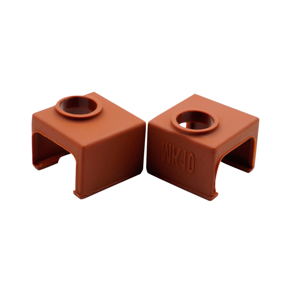 Silicone Protective Case Cover 3D Printer Accessory for MK10 Aluminum Heater Block (Coffee)