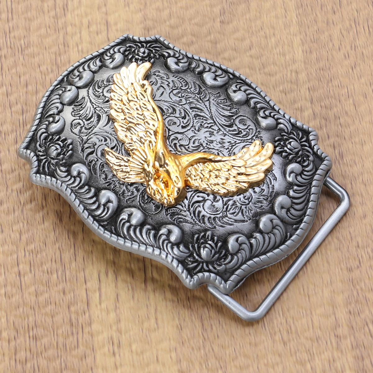 Golden Eagle Belt Buckle Handmade Frame Fashion Belt Buckle (Eagle Feet Shrinked)
