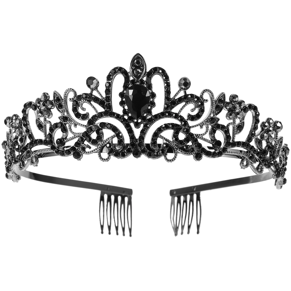 Alloy Elegant Bridal Crown Rhinestone Headband Handmade Crown Decoration