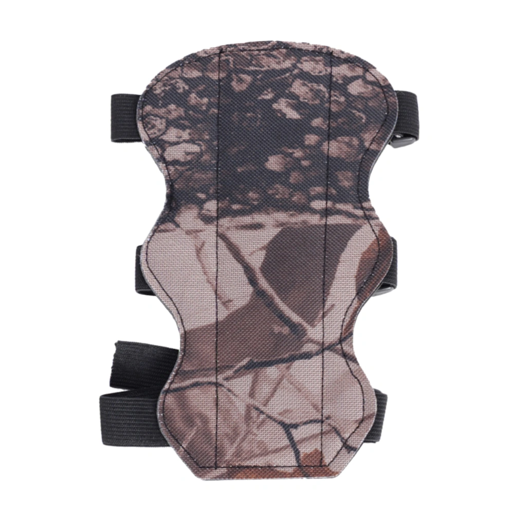 Practical Canvas Camouflage 3 Strap Shooting Target Arm Guard Armband Cow Leather Archery Arrow Accessory for Shooting Hunting