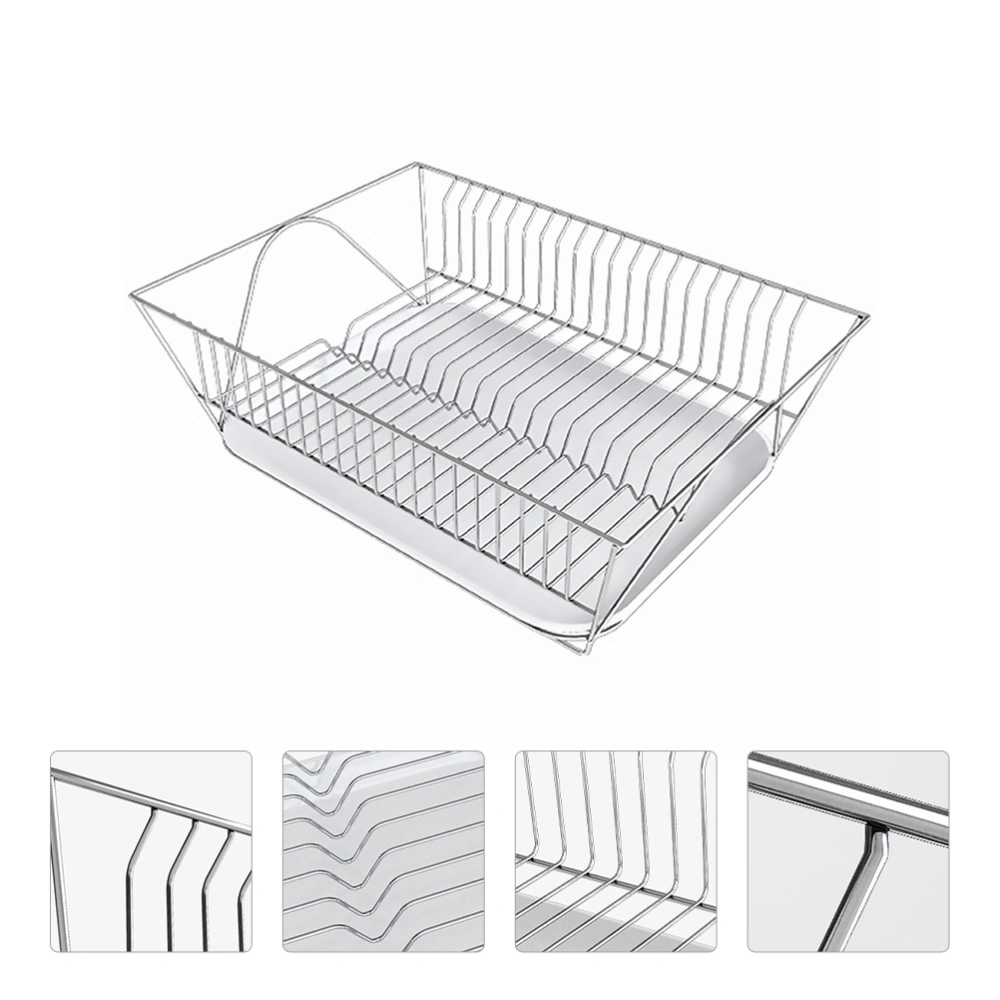 Stainless Steel Storage Rack Desk Type Tableware Draining Rack Storage Holder