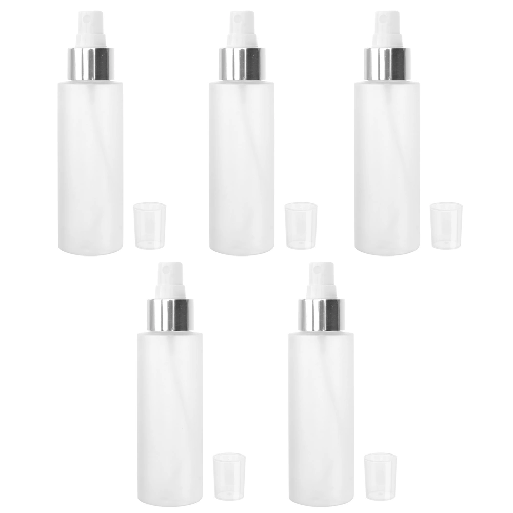 5pcs 100ML Portable Spraying Bottles Durable Multi-purpose Toning Lotion Dispensing Bottles Toner Perfume Spray Containers (White)    