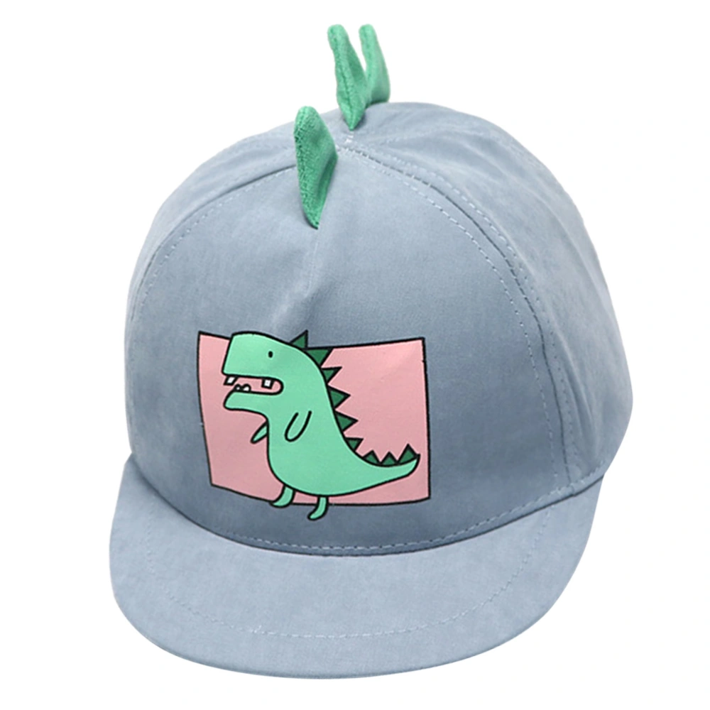 Light Blue Summer Sun Hat Dinosaur Printing Baseball Baby Cartoon Peaked for Kid Child (Suitable for 1-6 Years Old, 48-52cm)