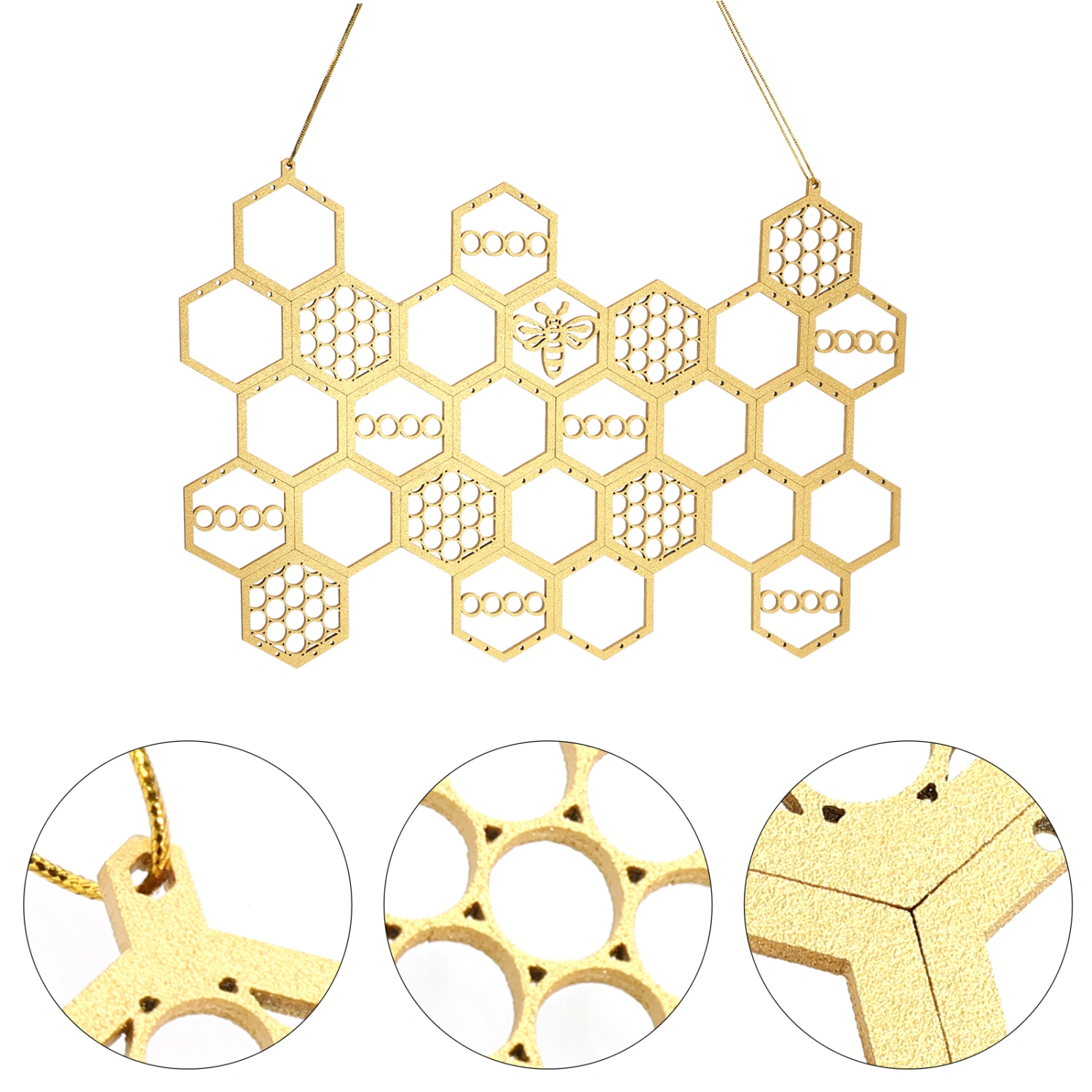 Household Hanging Jewelry Rack Honeycomb Design Jewelry Earring Display Rack