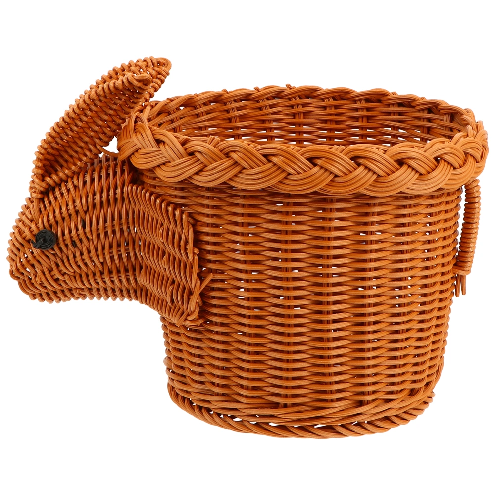 Easter Rattan Weaving Storage Baskets Cartoon Candy Fruit Basket Storage Basket