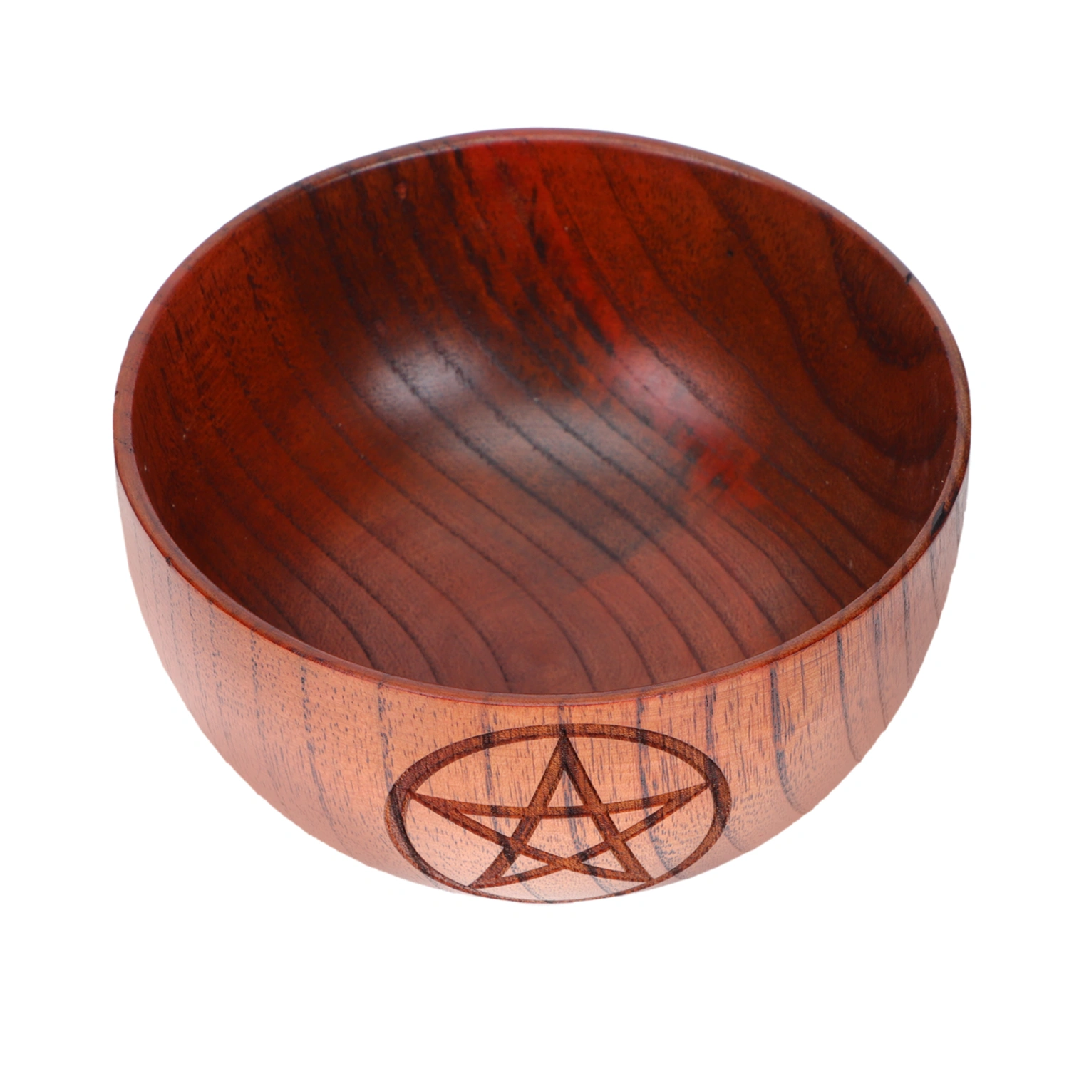1pc Delicate Wooden Bowl Home Rice Bowl Decoration Simple Desktop Adornment