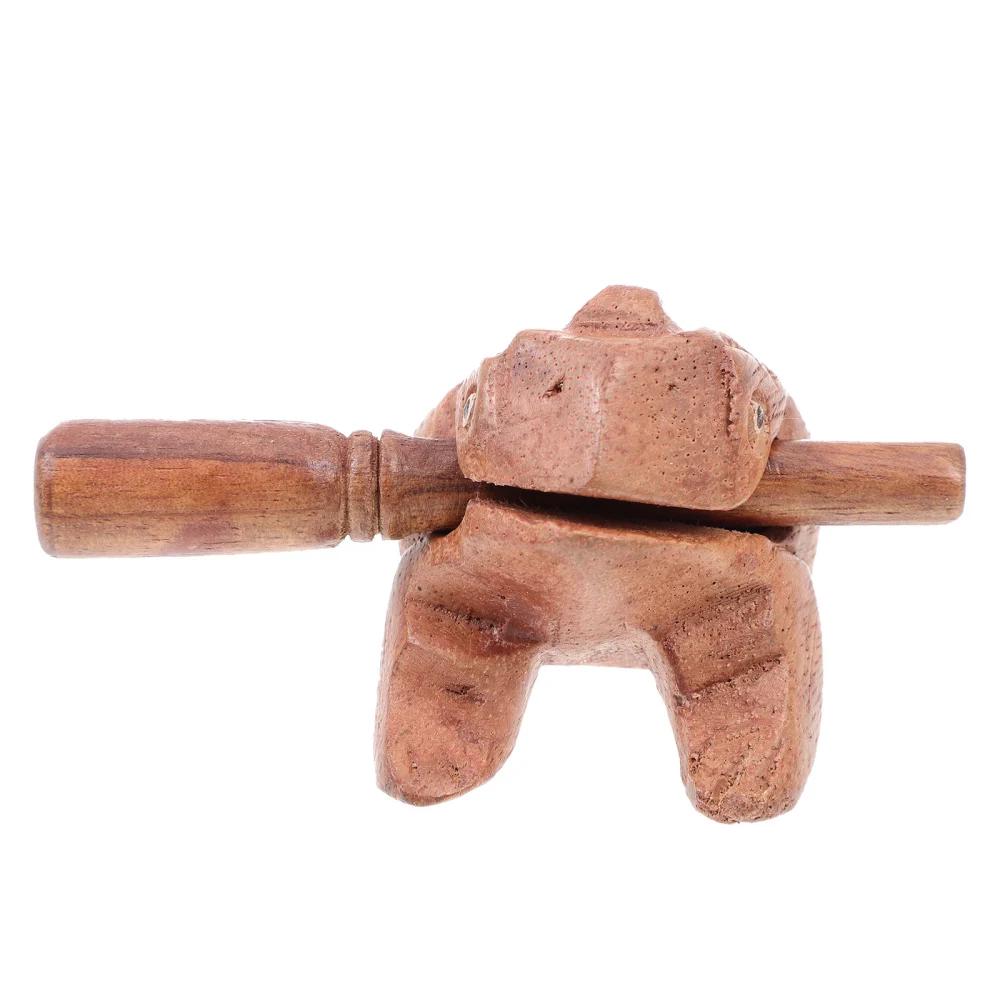  Creative Wooden Hand-carved Toads Model Crafts Ornaments for Kids Adults