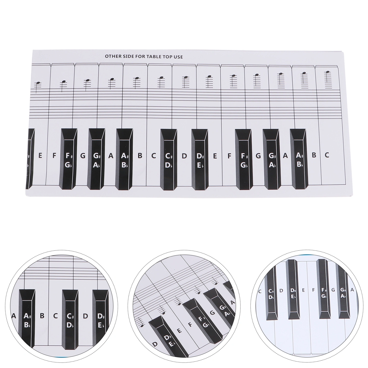 88 Key Keyboard Piano Finger Simulation Practice Guide Teaching Aid Note Chart