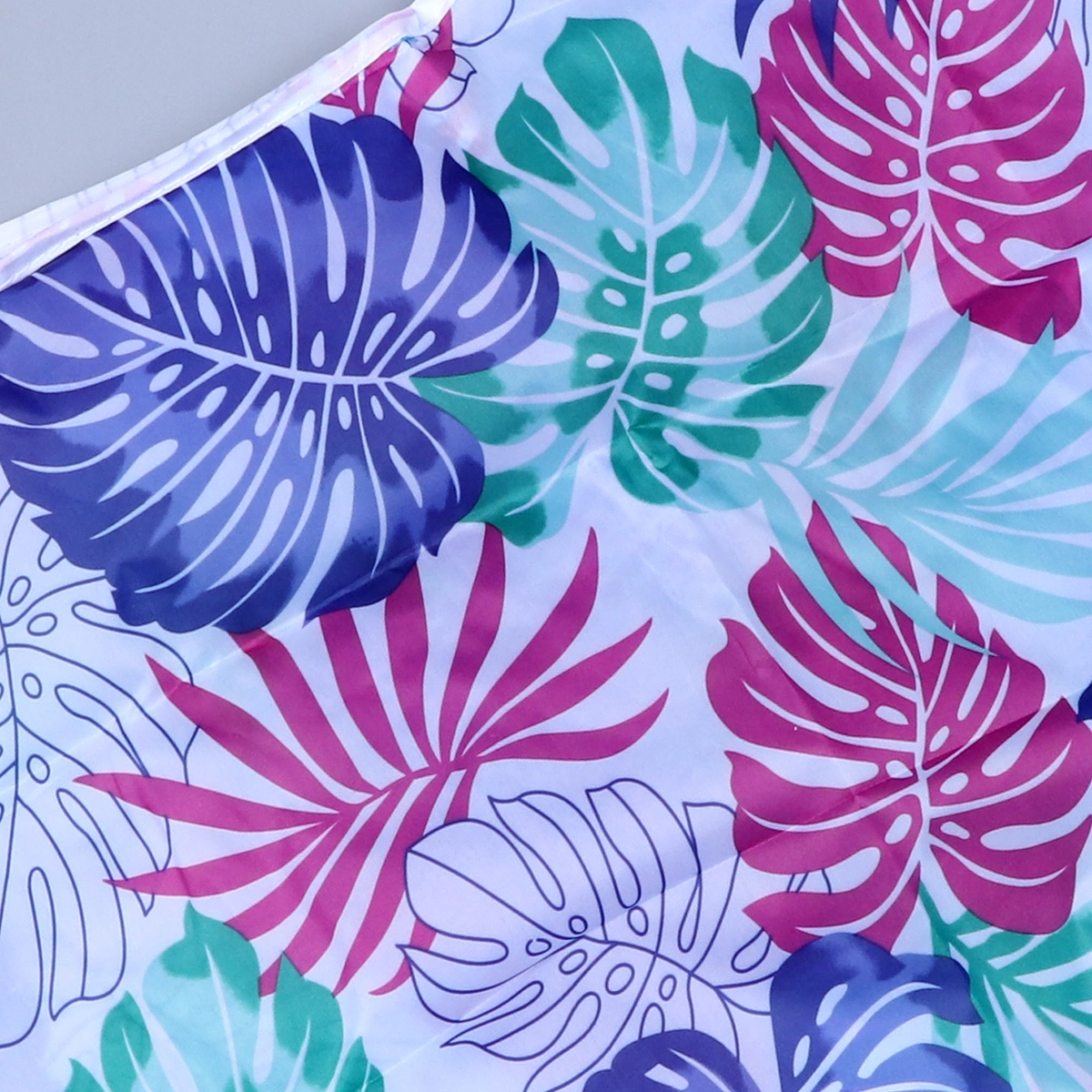 Polyester Foldable Shopping Bag Large Capacity Resuable & Machine Washable Shoulder Eco-friendly Storage Bag -  Banana Leaves Pattern