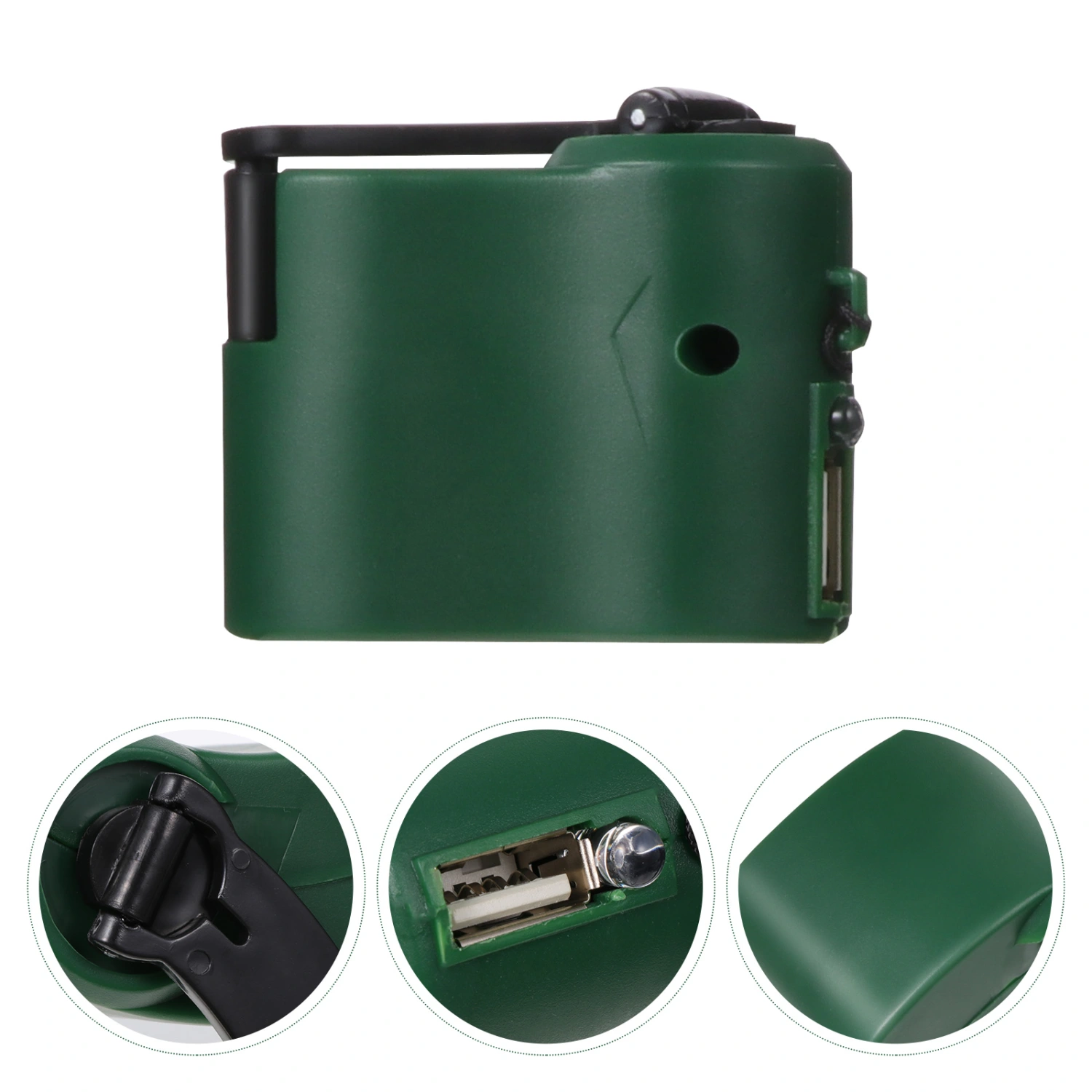 1Pc Hand Crank Generator Outdoor Emergency Charger USB Port Charger Power Bank