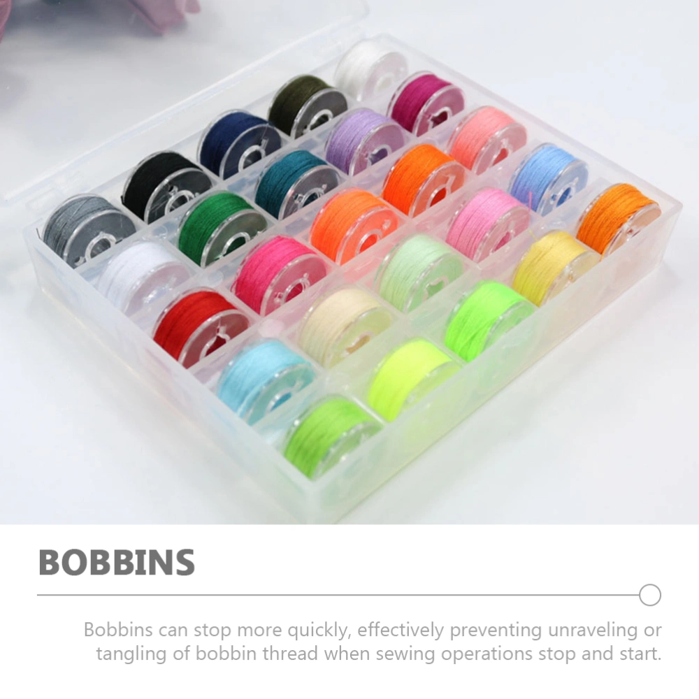 1 Set of Replaceable Bobbins Transparent Sewing Bobbins Portable Thread Bobbins Thread Supply