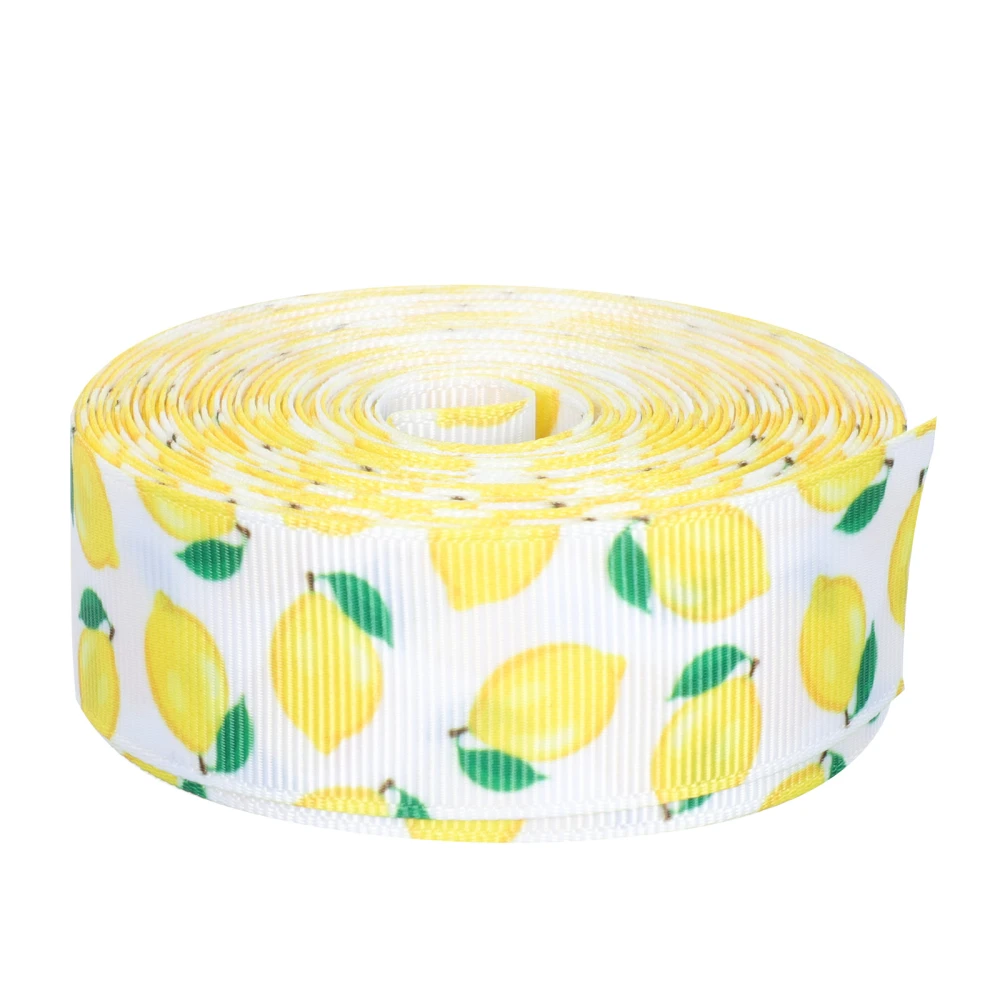 1 Roll Lemon Ribbons Polyester Ribbons Decorative Ribbons Bowknot Making Ribbons