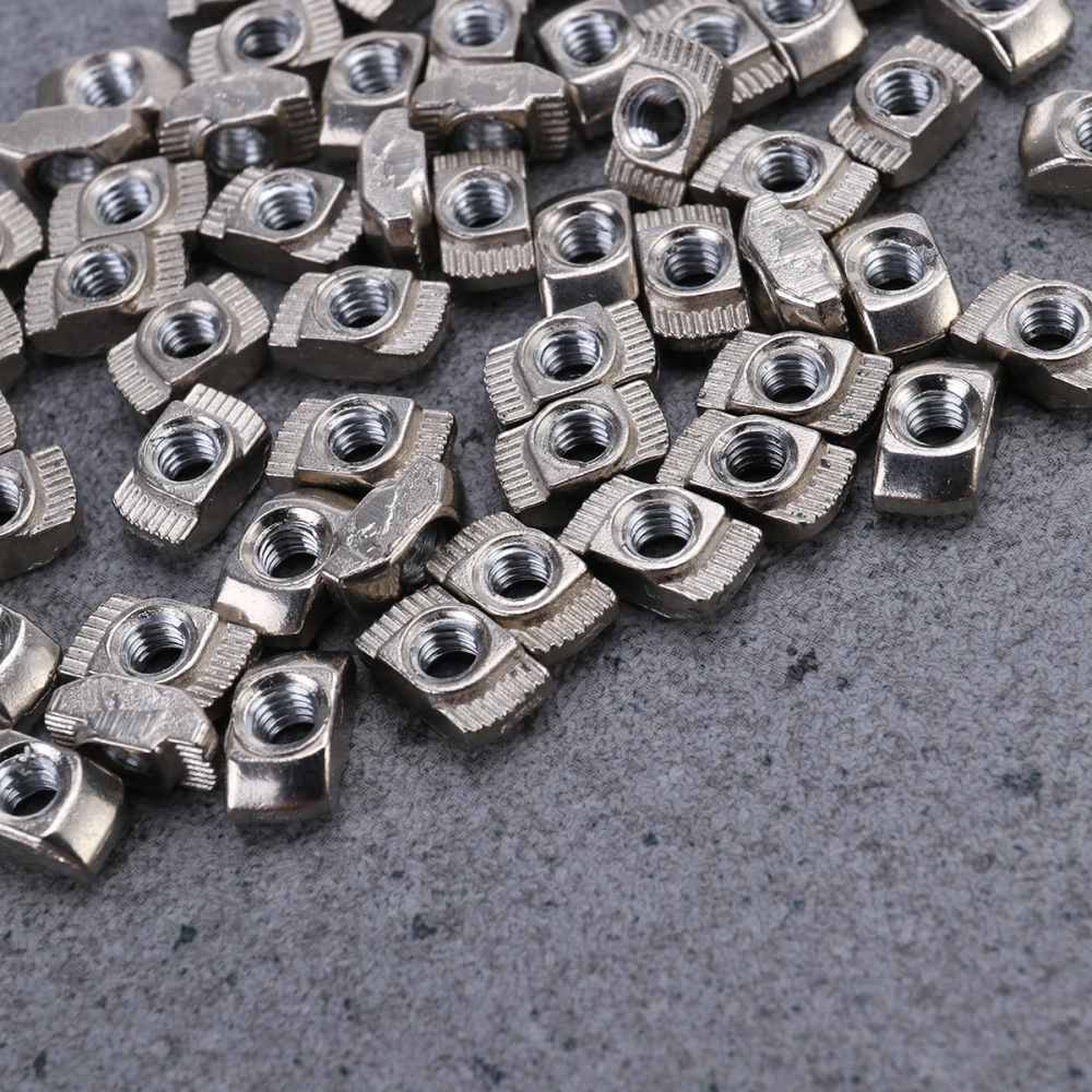 50Pcs European Aluminum Extrusions Slim T-Nut Thread (M4x10x6)