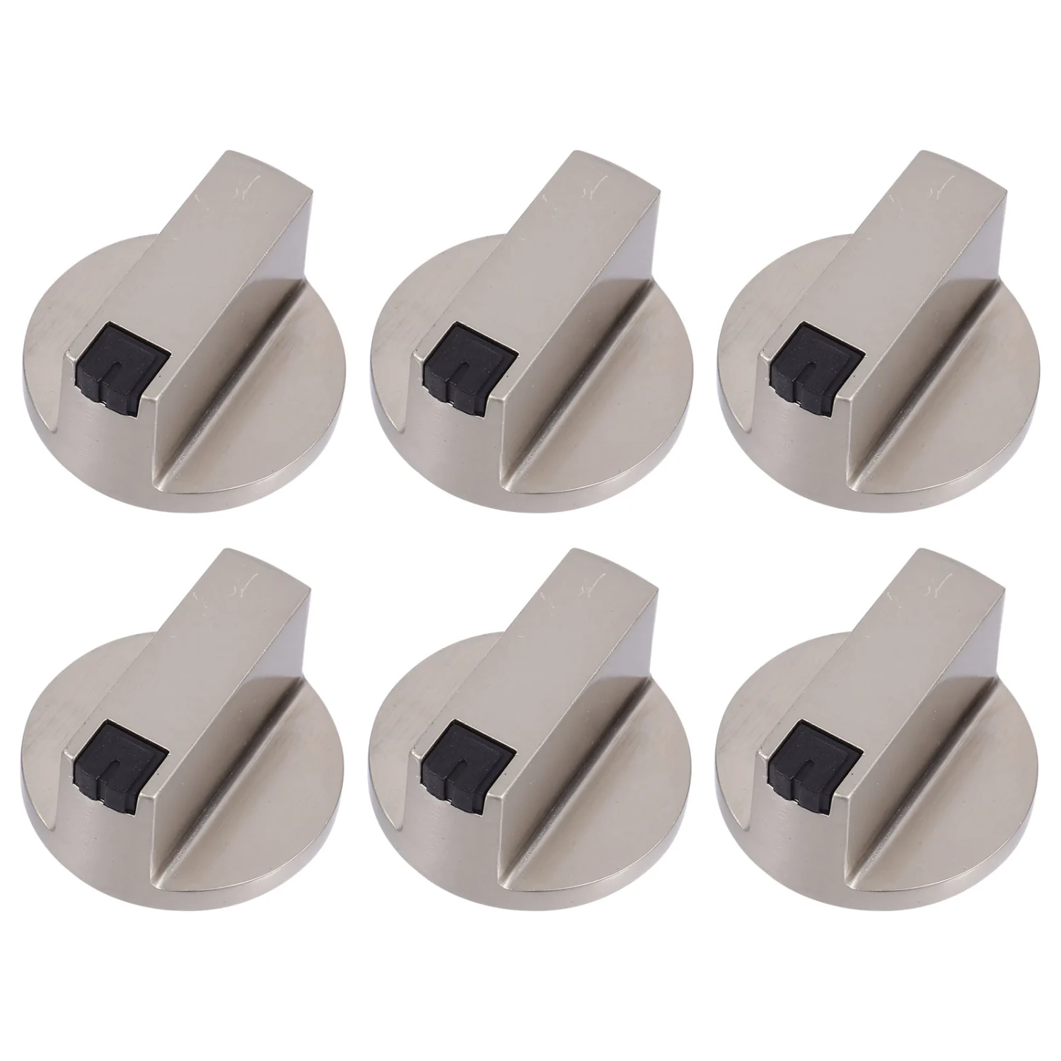6Pcs Gas Stove Switch Knobs Rotary Switch Control Knobs (6mm, Right Angle 0°)
