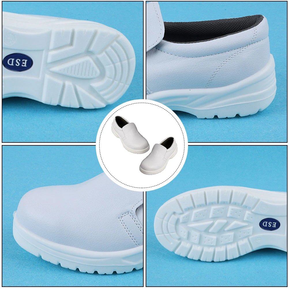 1 Pair of Dustproof Workshop Shoes Breathable Shoes Low-heel Shoes (White)