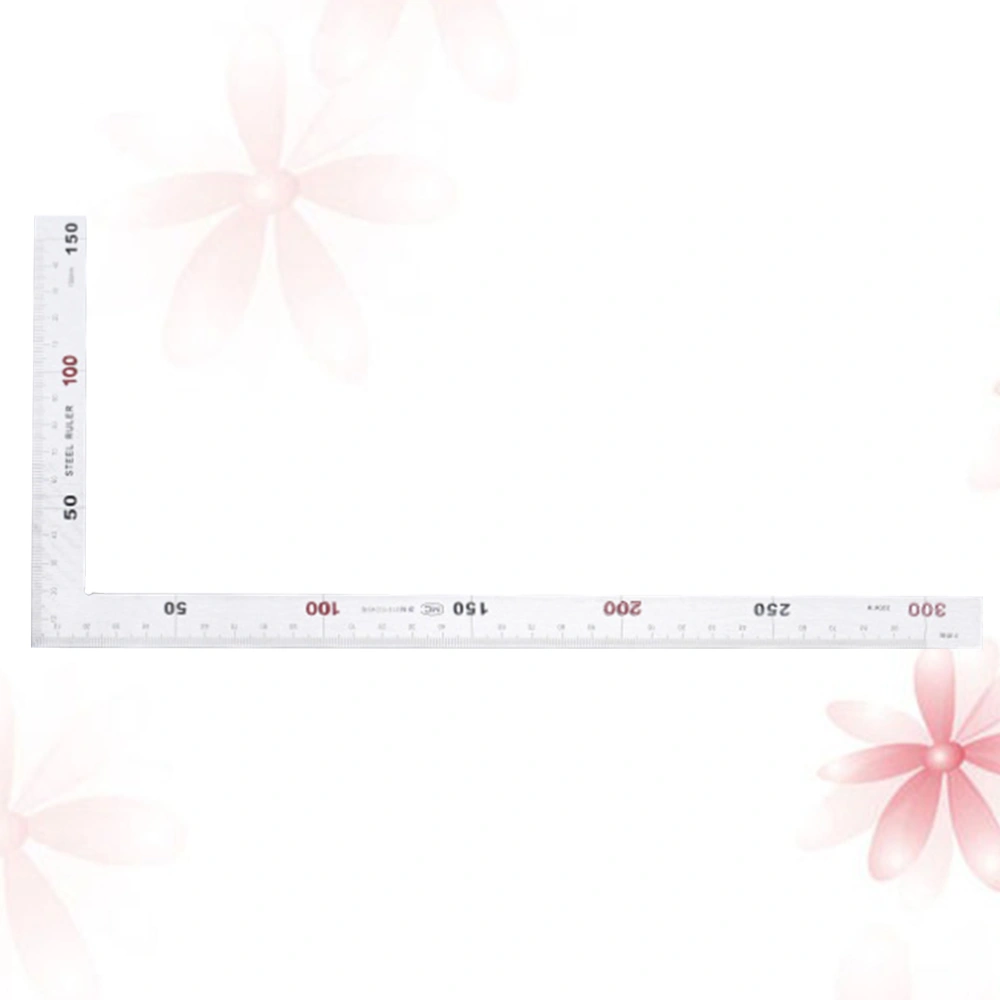 Useful L-square 90°Angle Ruler Thicken Stainless Steel Carpenters L-square 90°Angle Rulers for Measuring (30x15x0.2cm)