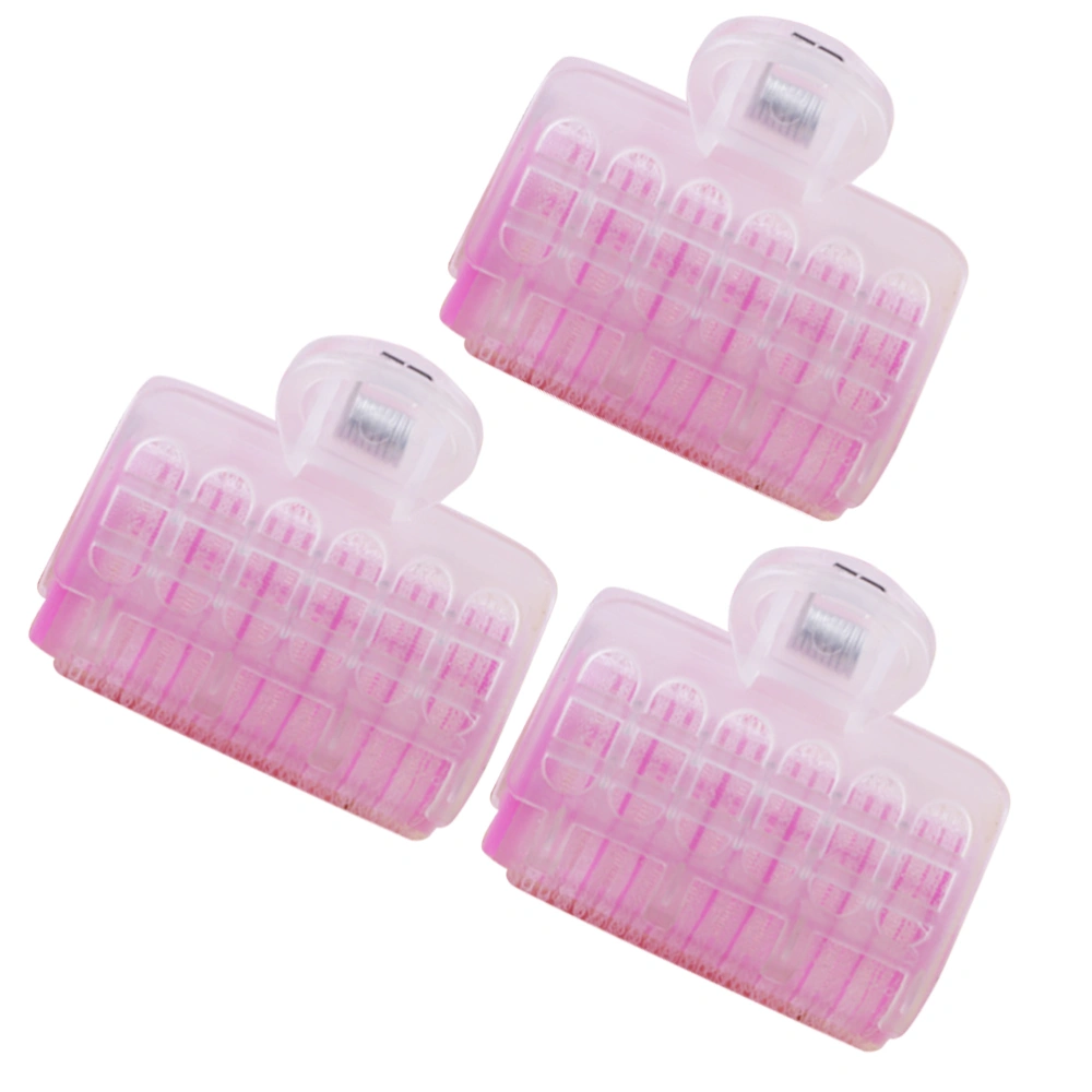 9Pcs DIY Curlers Styling Tools Hairdressing Tool Self-Adhesive Hair Rollers Curlers (1 Set/3pcs, Large Pink)