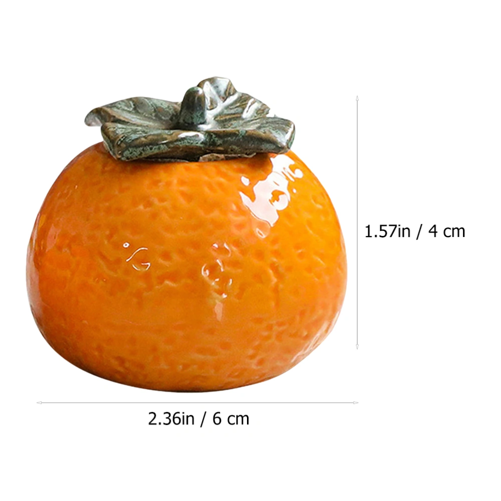 1Pc Ceramic Jar Fruit Shape Tank Simulation Orange Decoration New Crafts