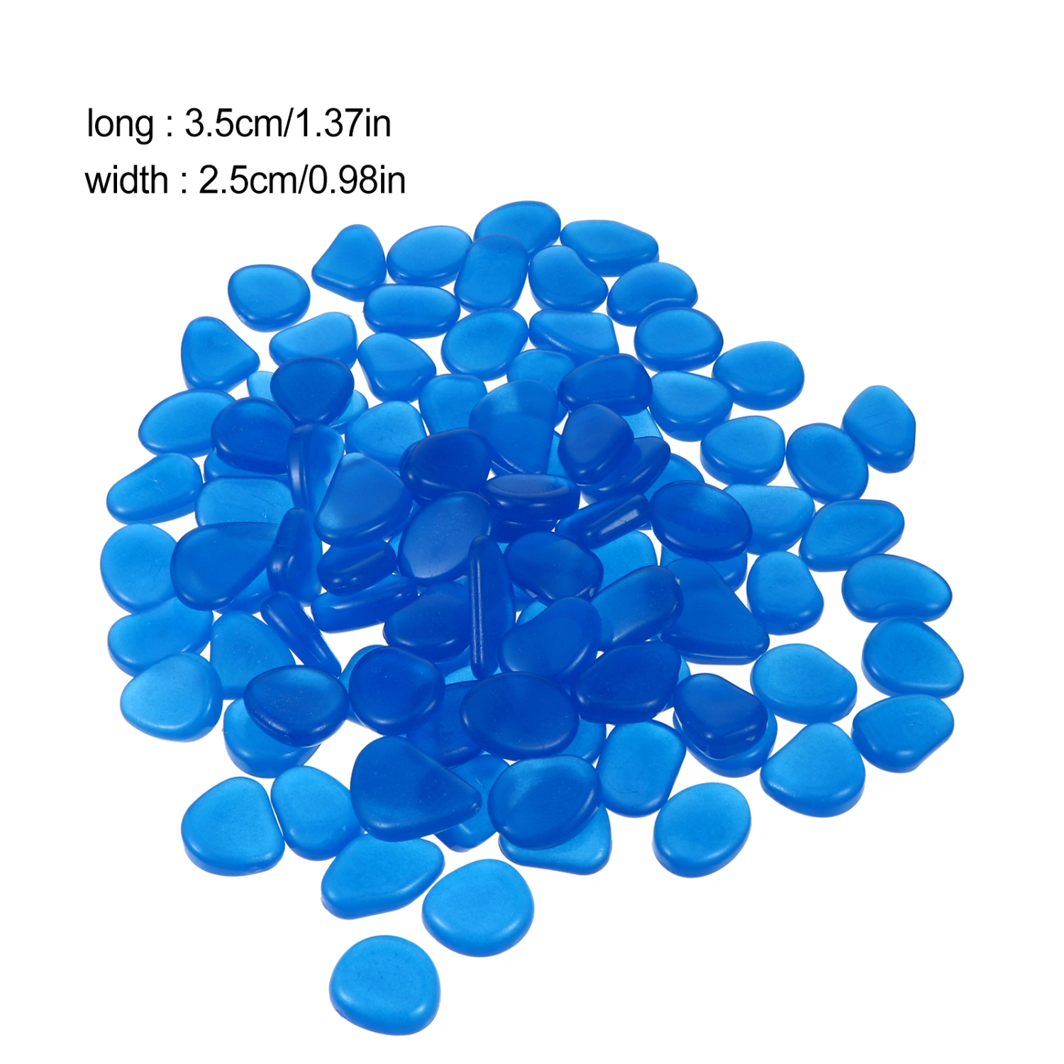 100Pcs Luminous Stones Glow in The Dark Garden Pebbles Rocks Fish Tank Decor