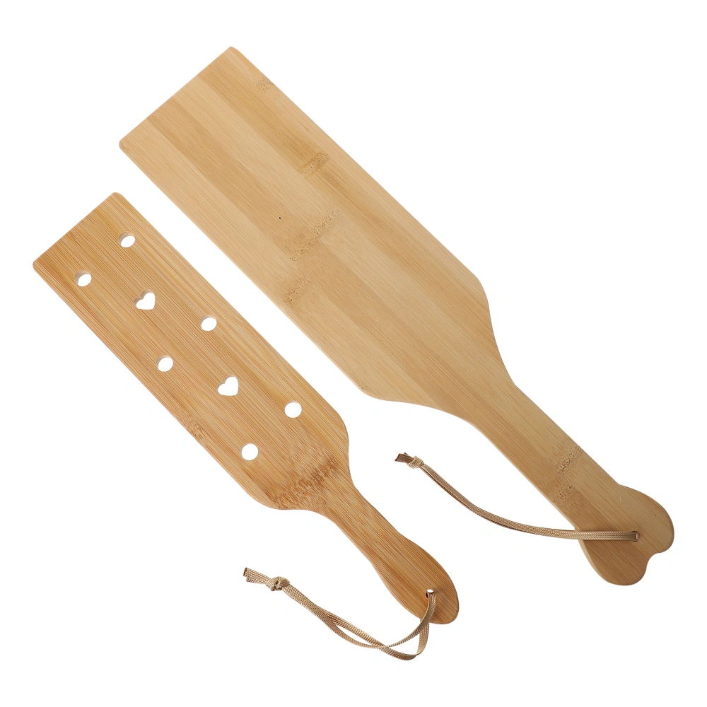 2pcs Wooden Paddle Ornament DIY Bamboo Blank Paddle Ornament for Performance