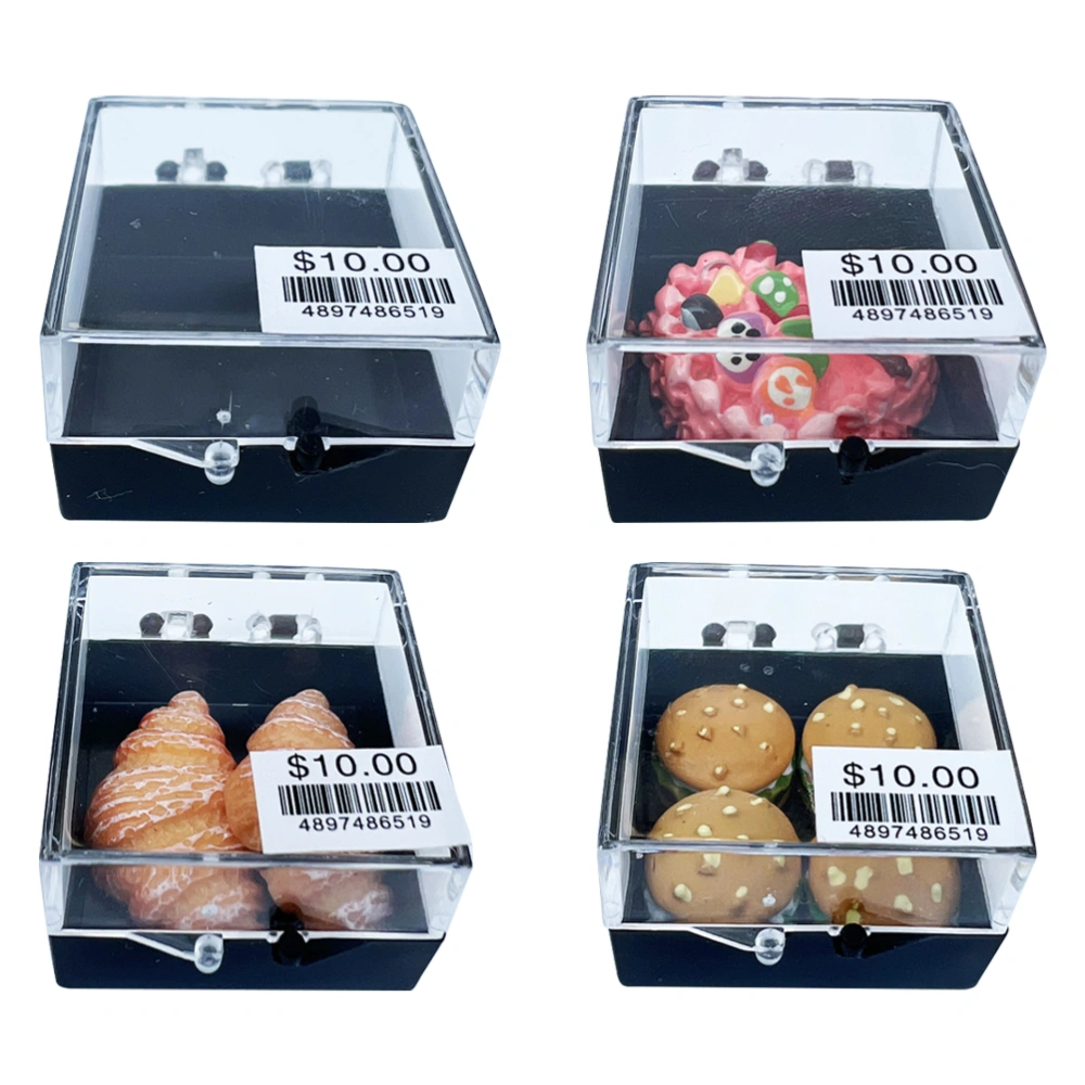 4Pcs Mini Food Realistic Simulation Food Models Food Decoration Props Fake Props