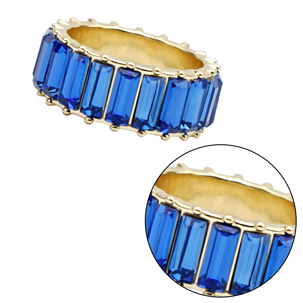 Rainbow Color Rings Elegnat Finger Rings Women Rings Finger Decoration Jewelry Rings Blue 8