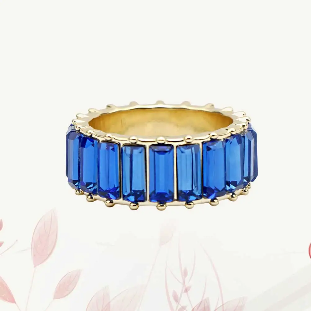 Rainbow Color Rings Elegnat Finger Rings Women Rings Finger Decoration Jewelry Rings Blue 8