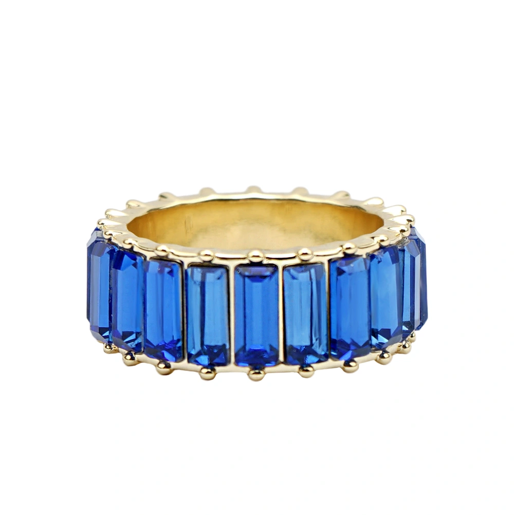 Rainbow Color Rings Elegnat Finger Rings Women Rings Finger Decoration Jewelry Rings Blue 8