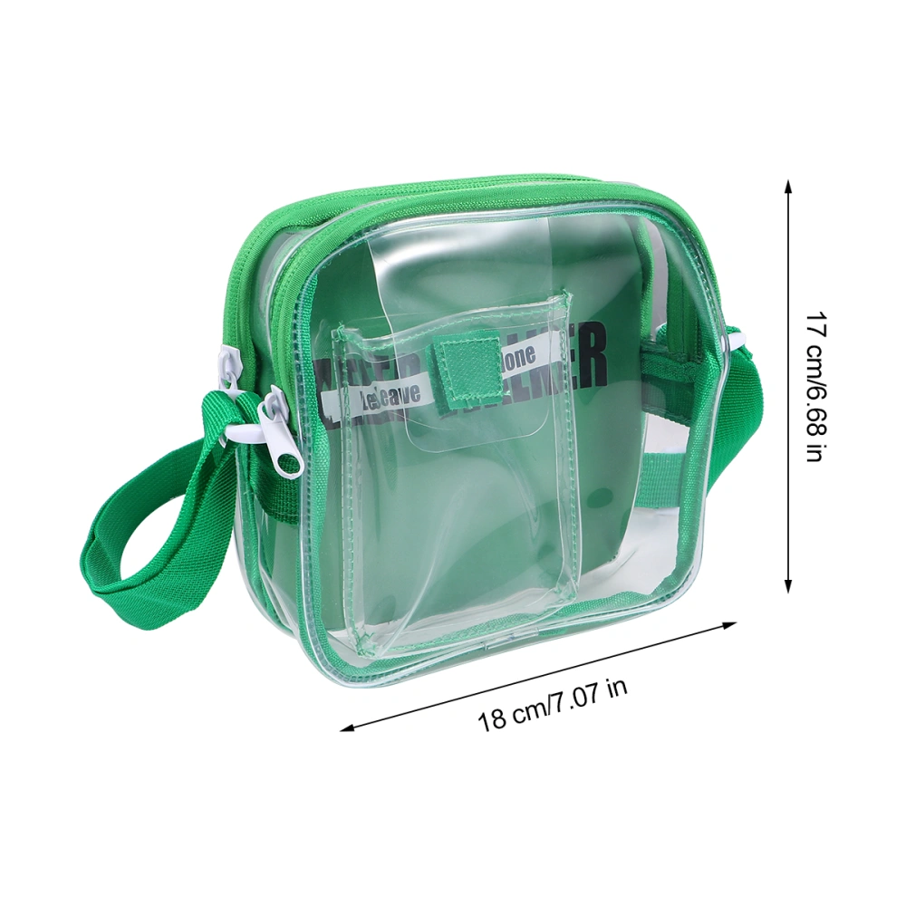 1Pc Transparent Crossbody Bag Fashionable One-shoulder Messenger Bag Jelly Bag