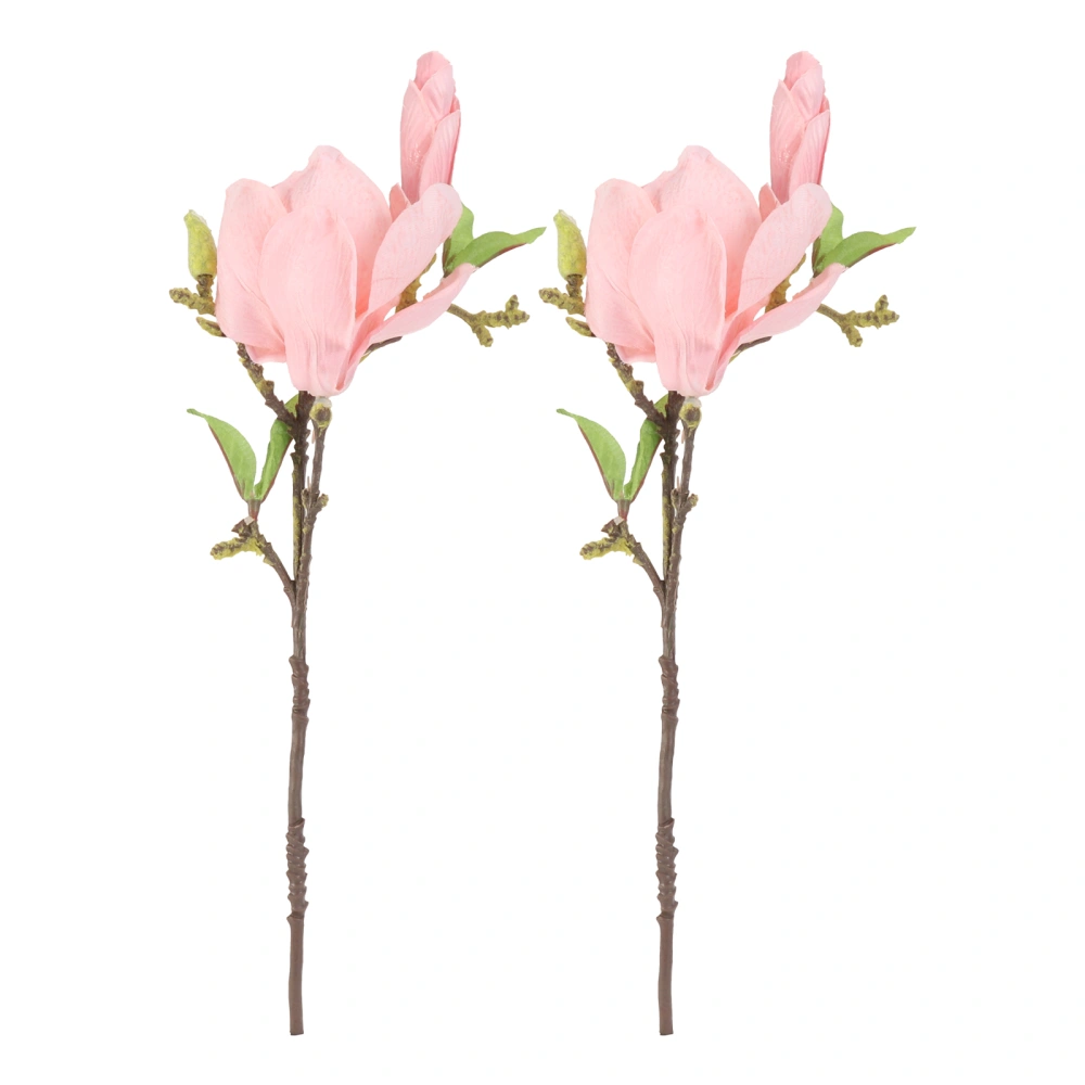 2Pcs Emulation Magnolia Decor Creative Fake Flower Home Garden Ornament