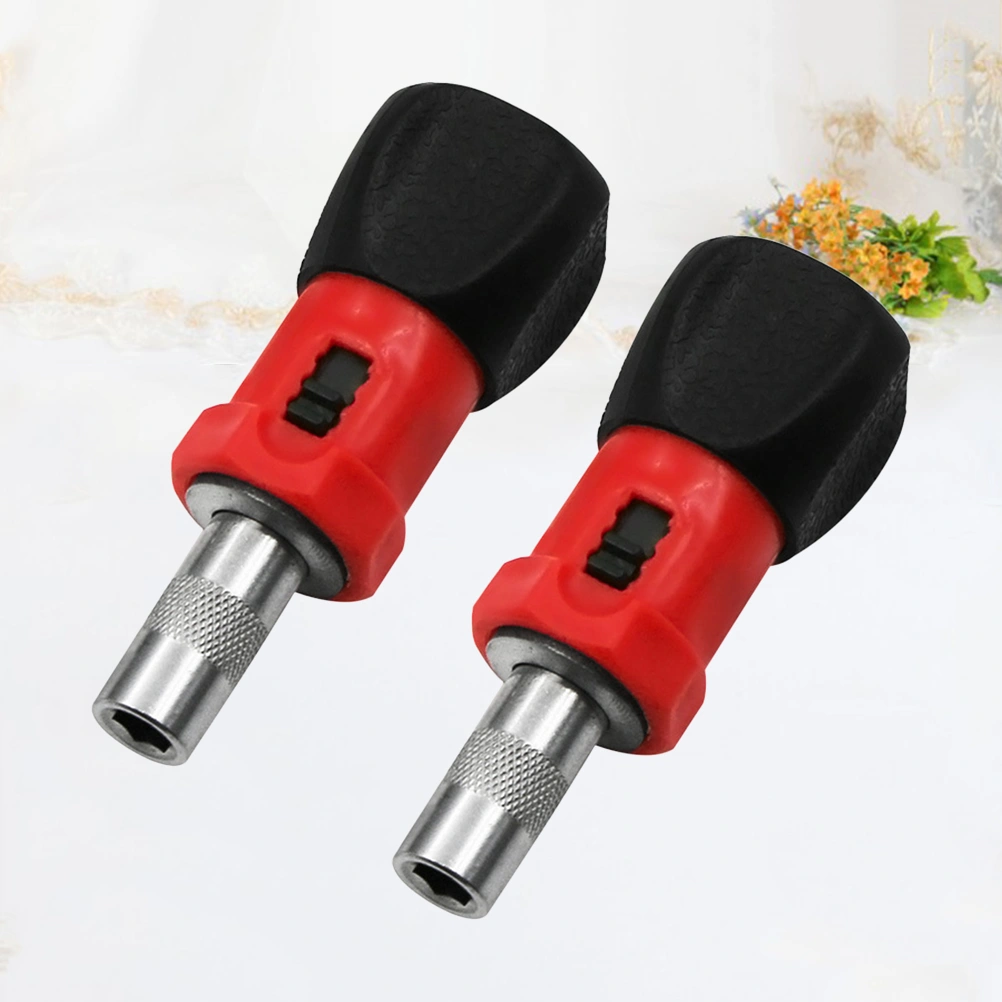 2Pcs 6.35mm T Shaped Screwdriver Handle Multi-functional Hex Wrench Handle Bit Holding Hexagonal Screw Driver