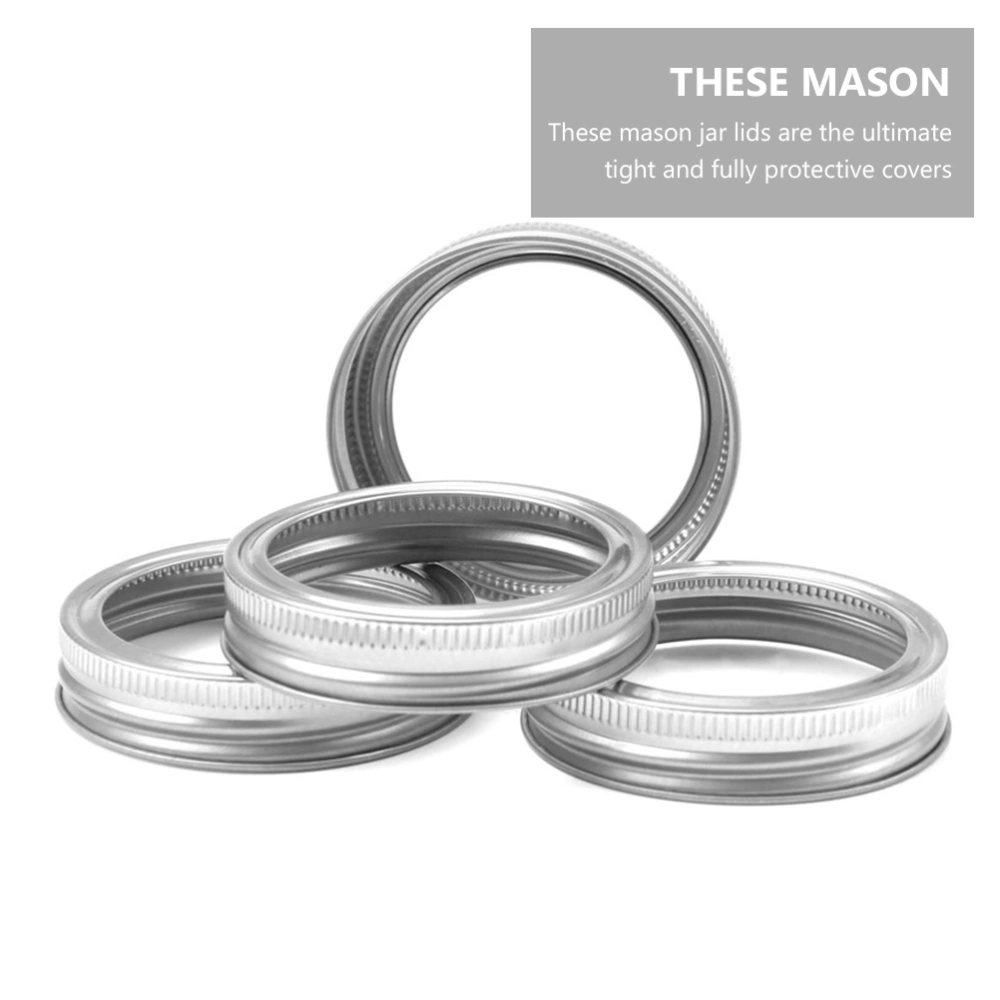 24pcs Mason Jar Lid Tinplate Split Seal Lid Household Bottle Cover (Width 70 MM)