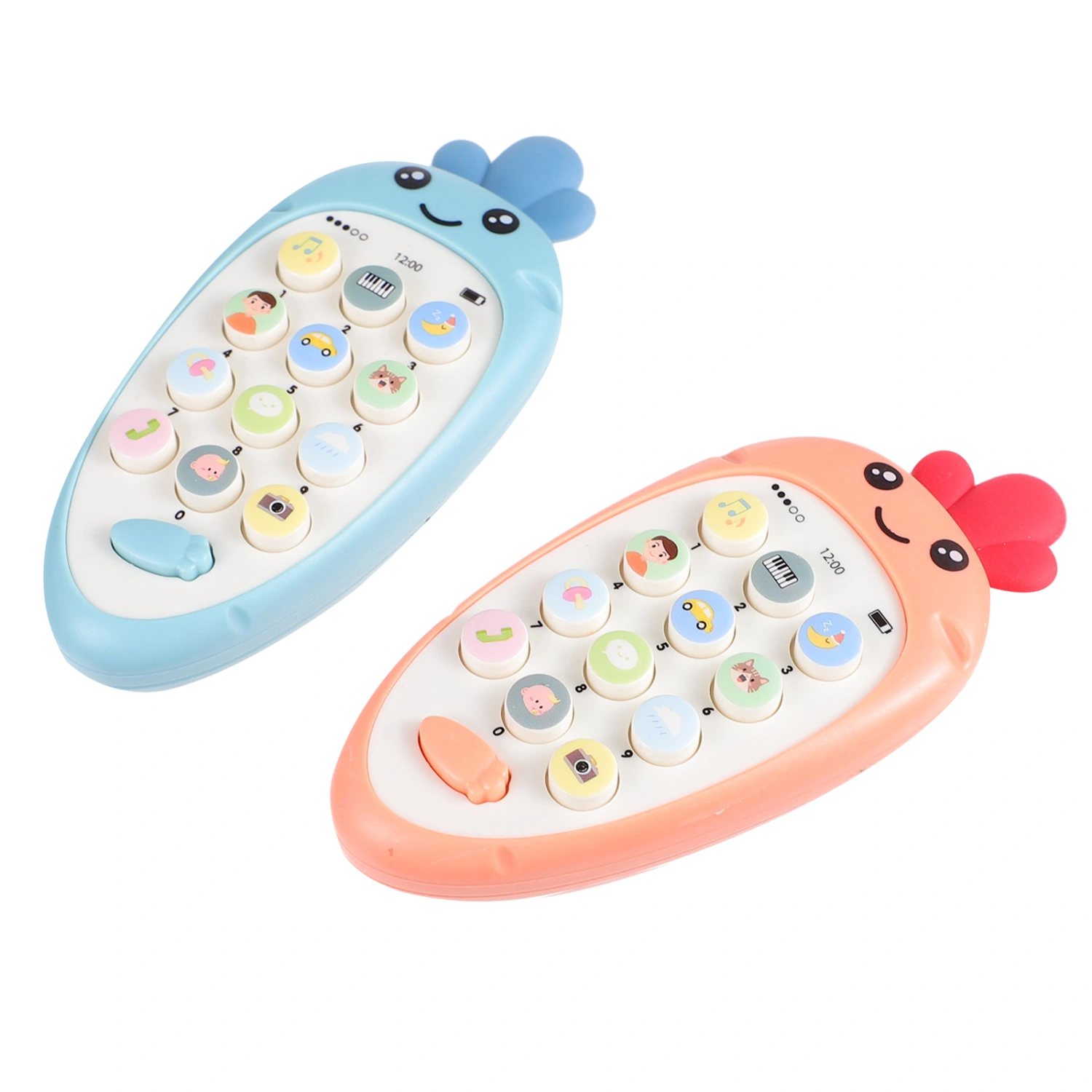 2Pcs Baby Cell Phone Toy with Music Early Learning Educational Toys for Toddlers