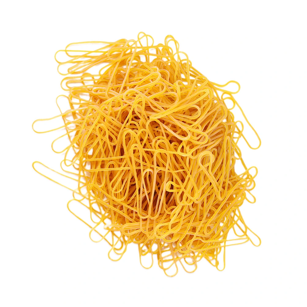 1 Box Yellow Rubber Bands Sturdy High Elastic Natural Rubber Bundling Ring for Home Office 50g