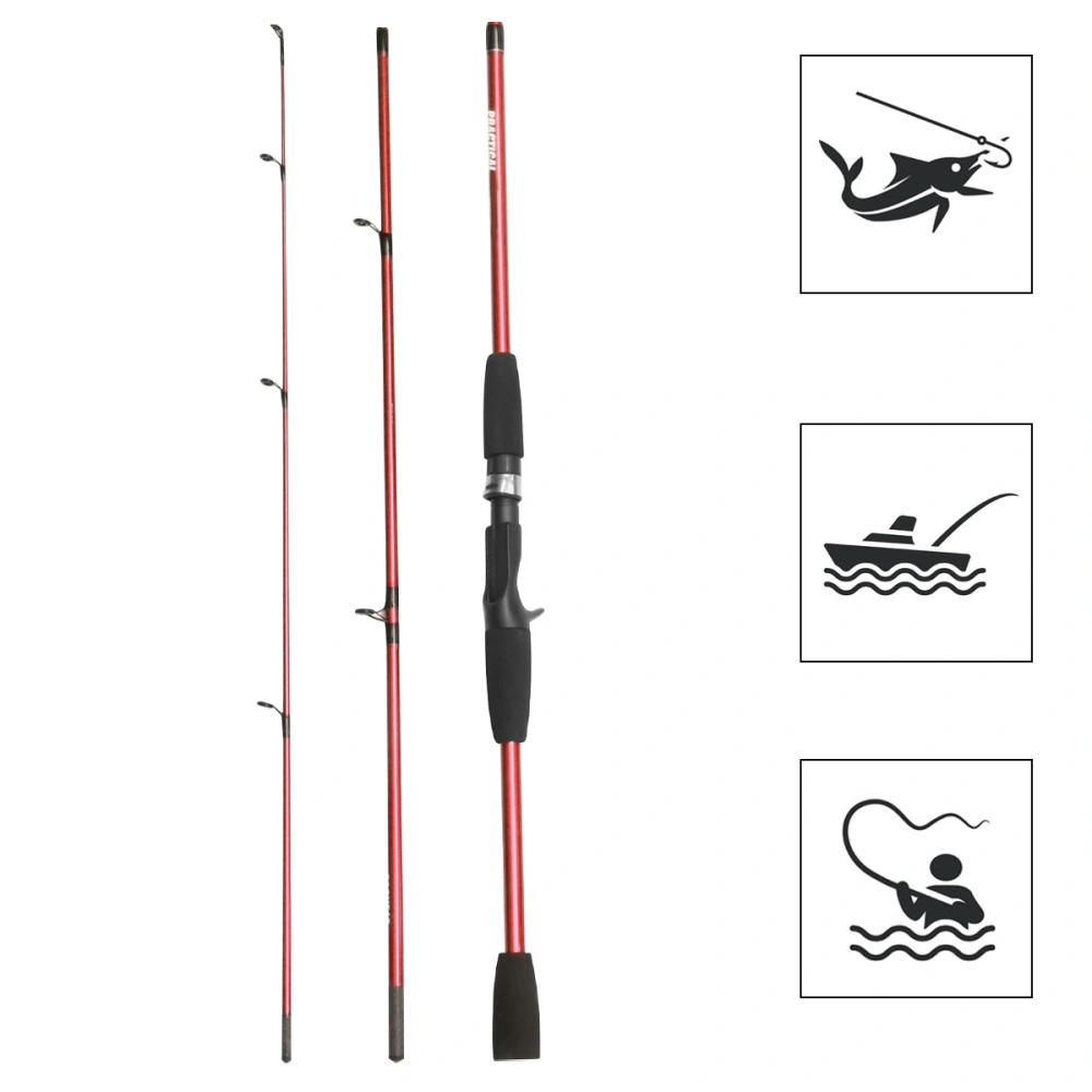 1.8M Non-Carbon Three-Section Telescopic Fishing Rod for Saltwater Fishing