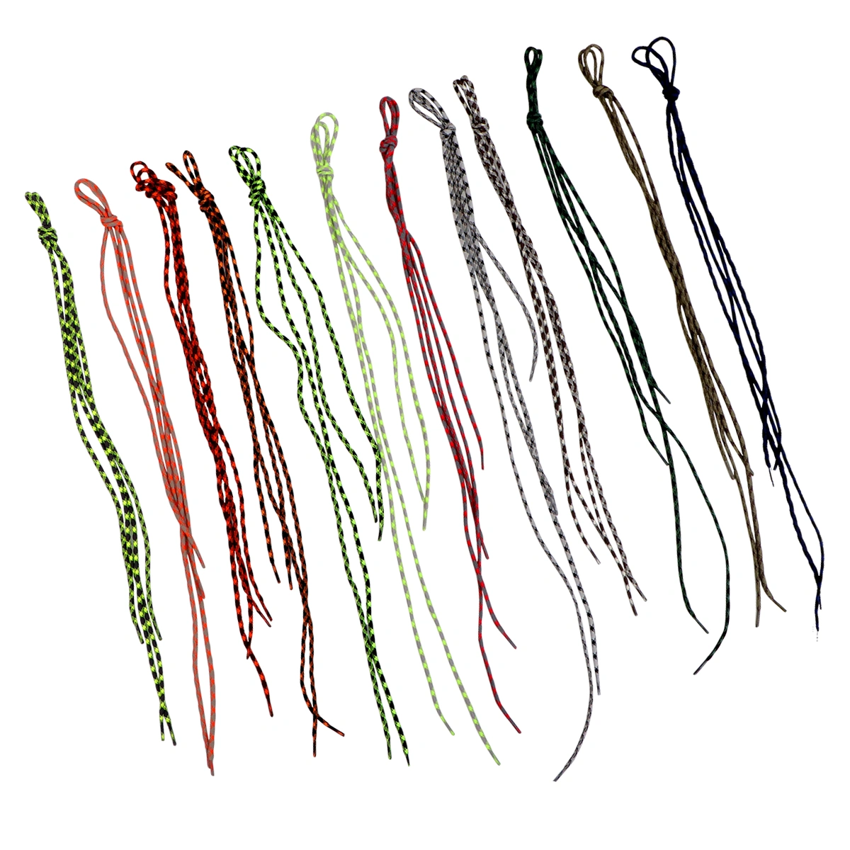 12 Pairs Multicolor Bump Shoelace Wave Anti-slip Shoe Tie Anti-off Round Belt
