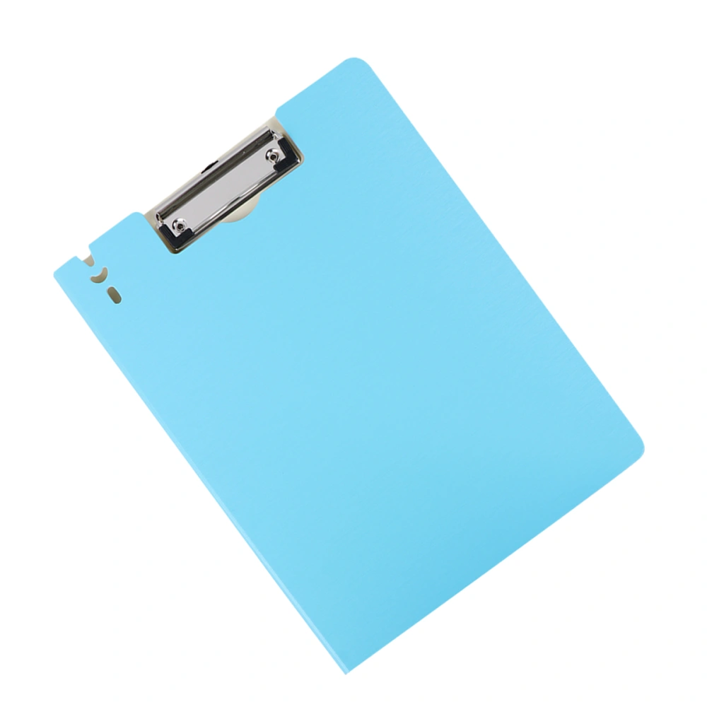 1PC Plastic A4 Clipboard Profile Clip Hardboard Paper Holder Writing Memo Folder for School Office (Blue)