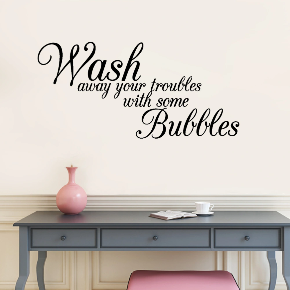 Wash Away Your Troubles With Some Bubbles Wall Sticker Removable Peel Wall Decal Home Decor Art Murals