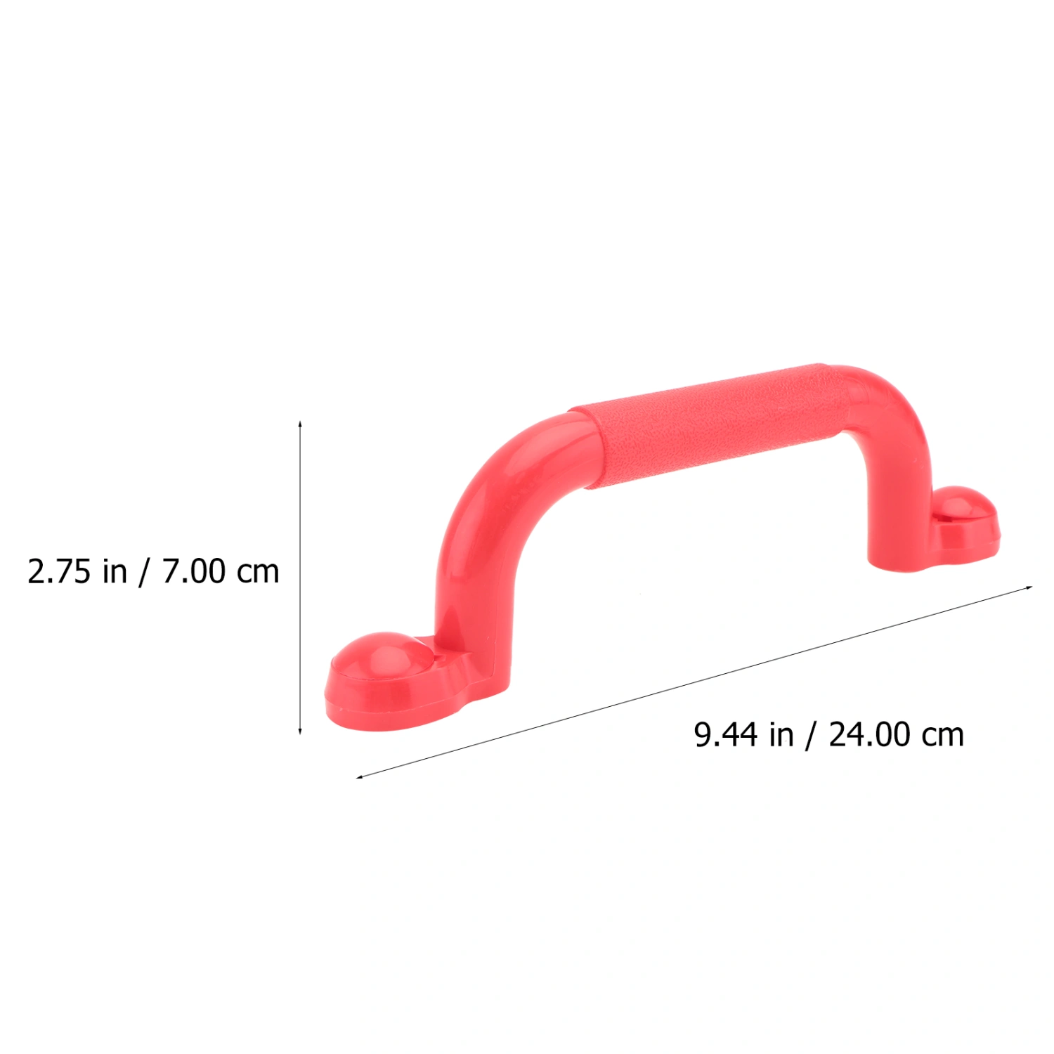1 Pair of Playground Handles Solid Playset Safety Handles with Finger Grips(Red)