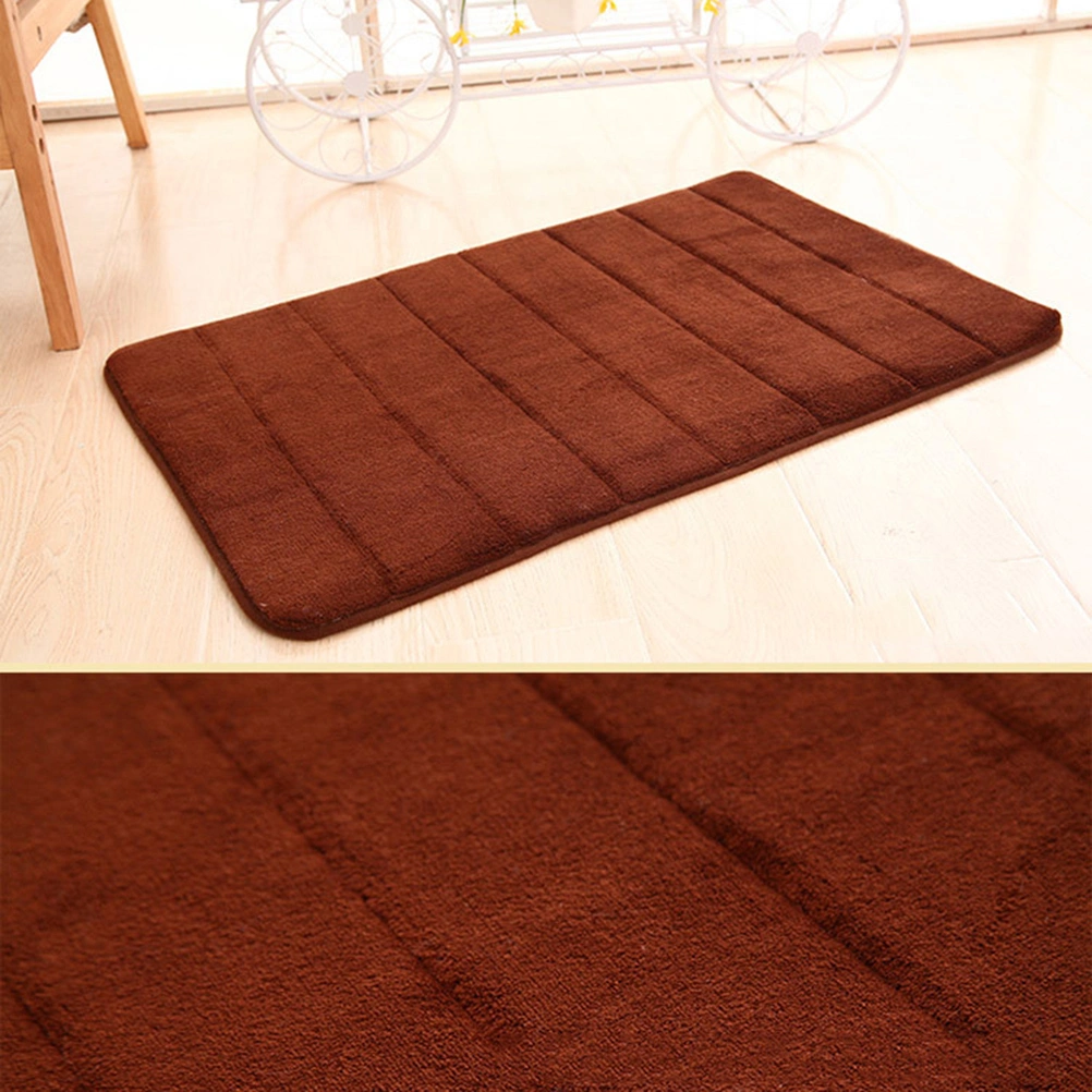 30 x 50CM Memory Bathroom Carpet Floor Mat Door Carpets Super Cozy Coral Bathroom Rug Carpet (Coffee)