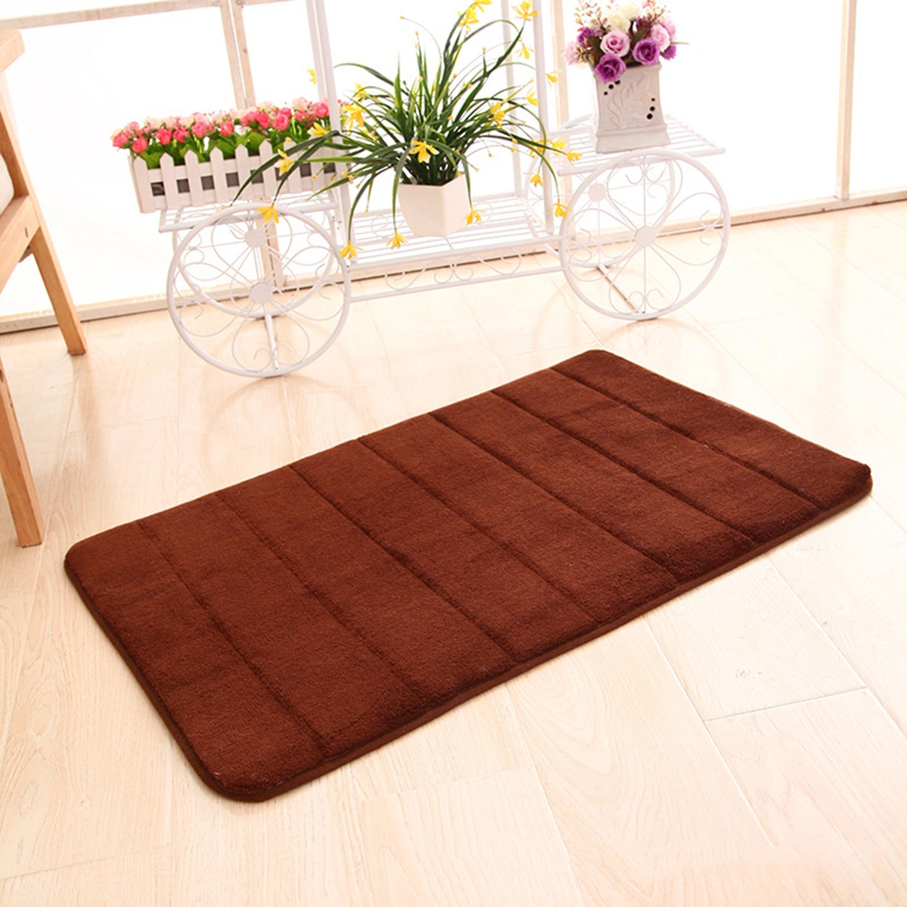 30 x 50CM Memory Bathroom Carpet Floor Mat Door Carpets Super Cozy Coral Bathroom Rug Carpet (Coffee)